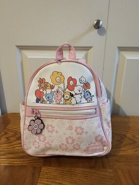 BT21 Pink Floral Character Mini Backpack